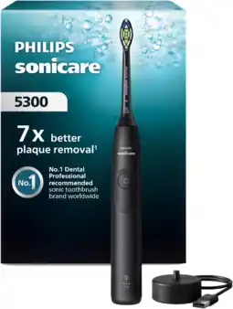MediaMarkt Philips Sonicare 5300 Series Hx7101/01 Elektrische Tandenborstel Zwart aanbieding