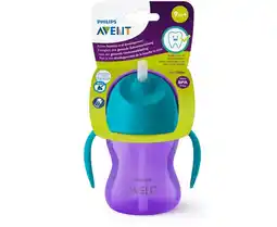 Etos Philips Avent Drinkbeker met Rietje Paars/Blauw 9+ maanden 200 ML aanbieding