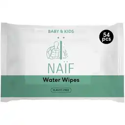 Etos Naïf Plasticvrije Water Billendoekjes 1x54 stuks aanbieding