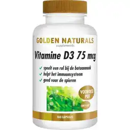 Etos Golden Naturals Vitamine D3 75 mcg Softgel Capsules 360 stuks aanbieding