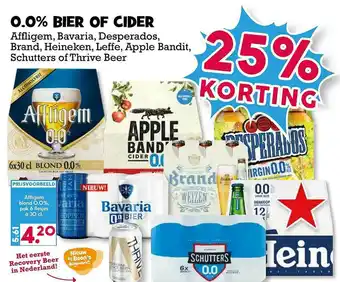 Boon`s Markt Affligem, Bavaria, Desperados, Brand, Heineken, Leffe, Apple Bandit, Schutters Of Thrive Beer aanbieding