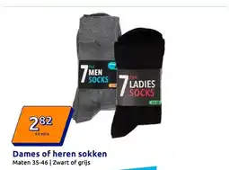 Action Dames of heren sokken aanbieding