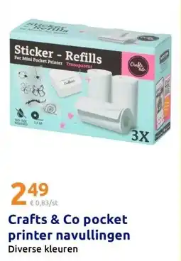 Action Crafts & Co pocket printer navullingen aanbieding