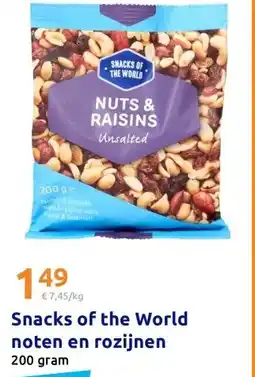 Action Snacks of the World noten en rozijnen aanbieding