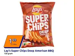 Action Lay's Super Chips Deep American BBQ aanbieding