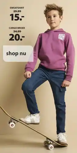 terStal sweatshirt en cargo broek aanbieding