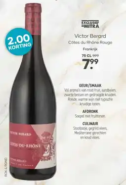 Mitra Victor Berard Côtes du Rhône Rouge aanbieding