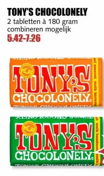 MCD Supermarkt Tony's Chocolonely aanbieding