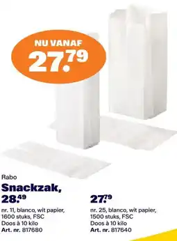 Bidfood Rabo Snackzak aanbieding