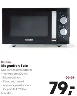 HANOS Severin Magnetron Solo aanbieding