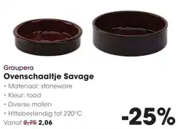 HANOS Graupera Ovenschaaltje Savage aanbieding