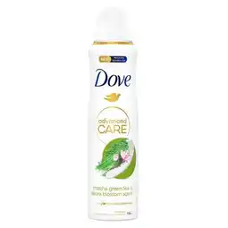 Trekpleister Dove Advanced Care Matcha Green Tea Antitranspirant Deodorant Spray aanbieding