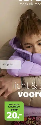 terStal meisjes of jongens jas aanbieding