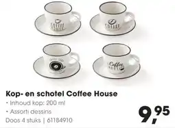 HANOS Kop en schotel Coffee House aanbieding