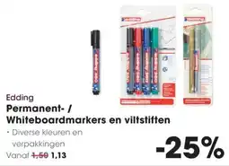 HANOS Edding Permanent- / Whiteboardmarkers en viltstiften aanbieding