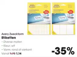 HANOS Avery Zweckform Etiketten aanbieding