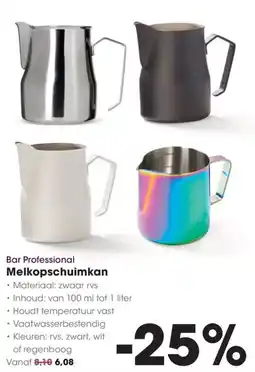 HANOS Bar Professional Melkopschuimkan aanbieding