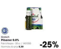 HANOS Grolsch Pilsener 0.0% aanbieding