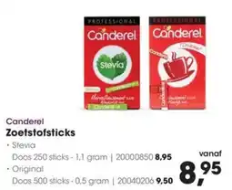HANOS Canderel Zoetstofsticks aanbieding