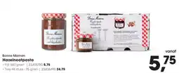 HANOS Bonne Maman Hazelnootpasta aanbieding