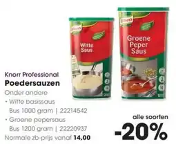 HANOS Knorr Professional Poedersauzen aanbieding