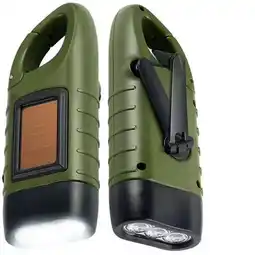 ANWB Luume Flashlight Solar & Hand Crank 3 LED Groen aanbieding