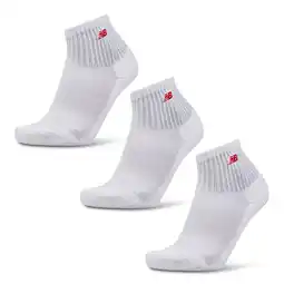 Foot Locker New Balance Quarter 3 Pack Sokken Unisex - Wit - Maat 39-42 aanbieding