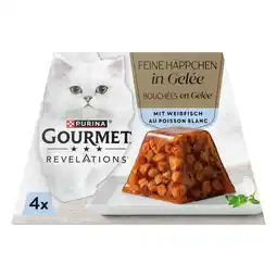 Zooplus 12 x 57g + 4 x 57g gratis! Gourmet Revelations natvoer voor katten 16 x 57 g - Fine Cuts: Witvis aanbieding