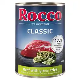 Zooplus 6x400g Rund met Groene Pens Rocco Hondenvoer aanbieding