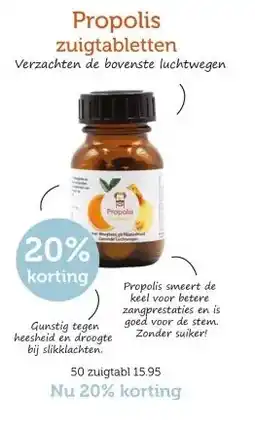 De Rode Pilaren Propolis zuigtabletten aanbieding