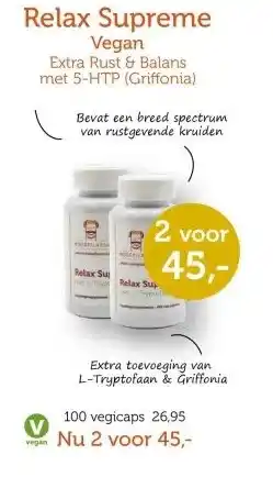 De Rode Pilaren Relax Supreme Vegan aanbieding