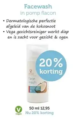 De Rode Pilaren Facewash in pomp flacon aanbieding