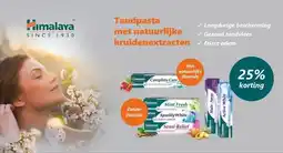 De Rode Pilaren Himalaya Tandpasta met natuurlijke kruidenextracten aanbieding
