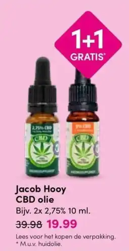 Drogisterij Visser Jacob Hooy CBD olie aanbieding