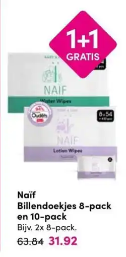 Drogisterij Visser Naif Billendoekjes 8-pack en 10-pack aanbieding