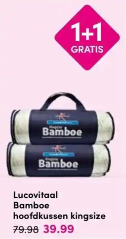 Drogisterij Visser Lucovitaal Bamboe hoofdkussen kingsize aanbieding