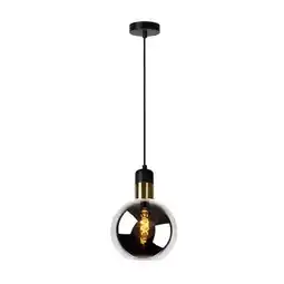 Praxis Lucide Hanglamp Julius - Gerookt Glas - 20cm - E27 aanbieding