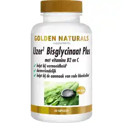 Etos Golden Naturals Ijzer Bisglycinaat Plus Capsules 60 stuks aanbieding