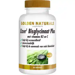 Etos Golden Naturals Ijzer Bisglycinaat Plus Capsules 60 stuks aanbieding