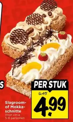 Vomar Voordeelmarkt Slagroom- of Mokka- schnitte aanbieding