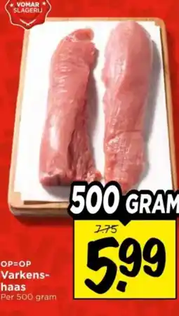 Vomar Voordeelmarkt Varkens- haas aanbieding