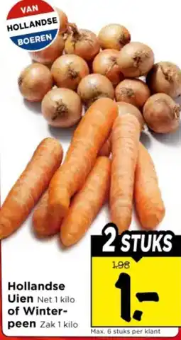 Vomar Voordeelmarkt Hollandse Uien of Winter- peen aanbieding
