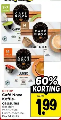 Vomar Voordeelmarkt Café Nova Koffie- capsules aanbieding