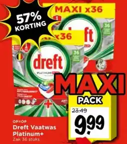 Vomar Voordeelmarkt Dreft Vaatwas Platinum+ aanbieding