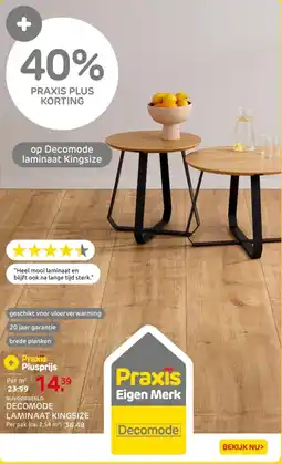 Praxis Decomode laminaat kingsize aanbieding