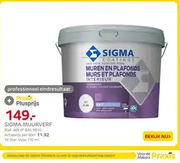 Praxis Sigma Muurverf aanbieding