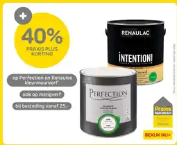 Praxis Op Perfection en Renaulac kleurmuurverf aanbieding