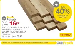 Praxis Pvc Vloer Garda Licht Naturel Eiken Of Warm Naturel Eiken aanbieding