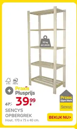 Praxis Sencys Opbergrek aanbieding