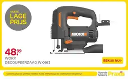 Praxis Worx Decoupeerzaag WX463 aanbieding